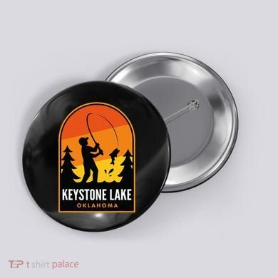Keystone Lake Oklahoma Fishing Button