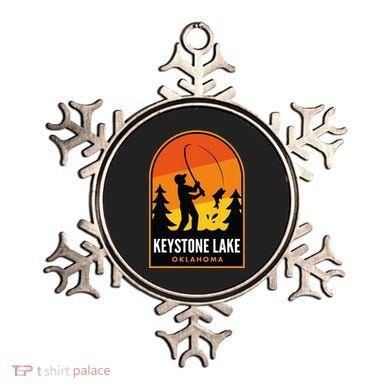 Keystone Lake Oklahoma Fishing Ornament