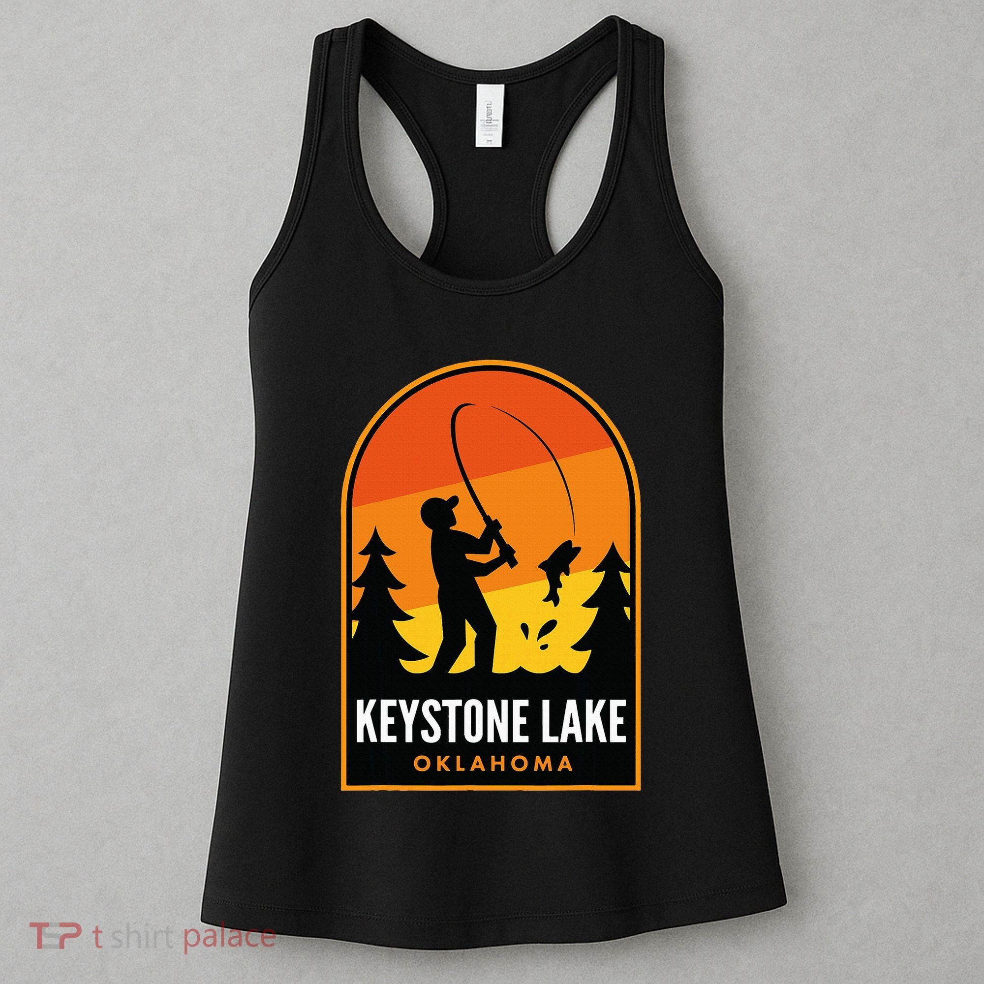 Keystone Lake Oklahoma Fishing Women's Tank Top