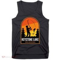 Keystone Lake Oklahoma Fishing Tank Top thumb 0