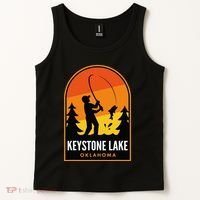 Keystone Lake Oklahoma Fishing Tank Top thumb 2