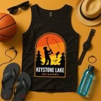Keystone Lake Oklahoma Fishing Tank Top thumb 4