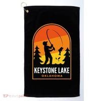 Keystone Lake Oklahoma Fishing Golf Towel thumb 0