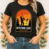 Keystone Lake Oklahoma Fishing Women's T-Shirt thumb 2