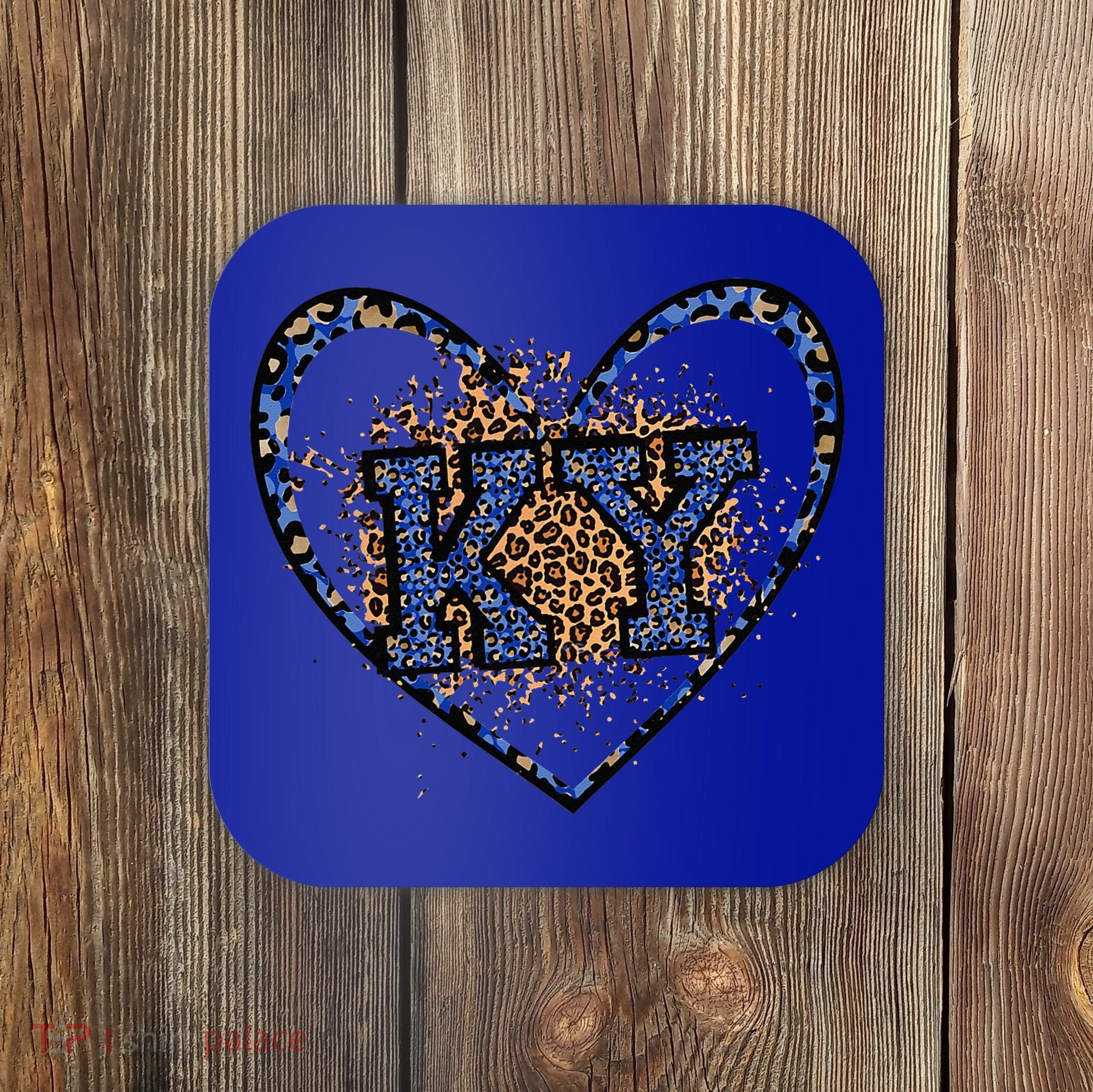 Kentucky Leopard Print KY Pride Kentucky Girl Cute State  Coaster