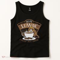 Kopi Luwak Palm Civet Fermented Coffee I Poop You Drink Fun Tank Top thumb 2
