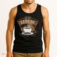 Kopi Luwak Palm Civet Fermented Coffee I Poop You Drink Fun Tank Top thumb 3