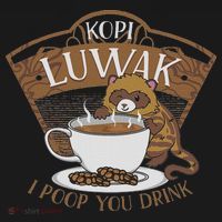 Kopi Luwak Palm Civet Fermented Coffee I Poop You Drink Fun Tank Top thumb 6