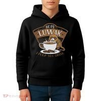 Kopi Luwak Palm Civet Fermented Coffee I Poop You Drink Fun Kids Hoodie thumb 4
