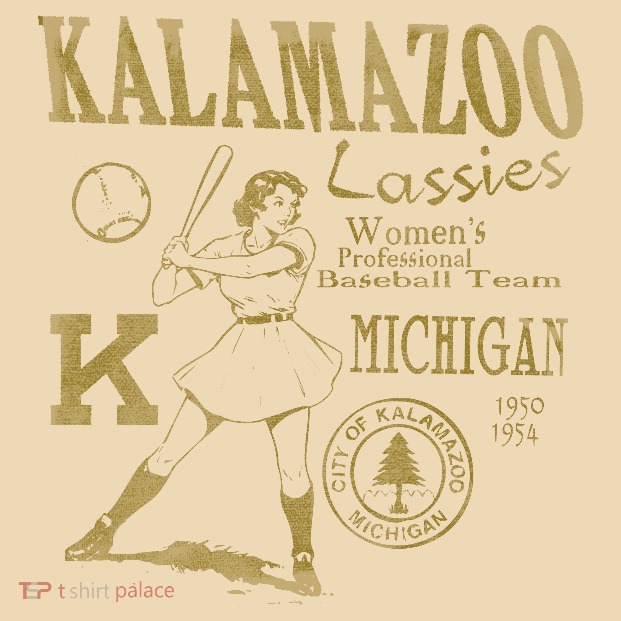 Kalamazoo Lassies Professional Women Baseball Team Tote Bag