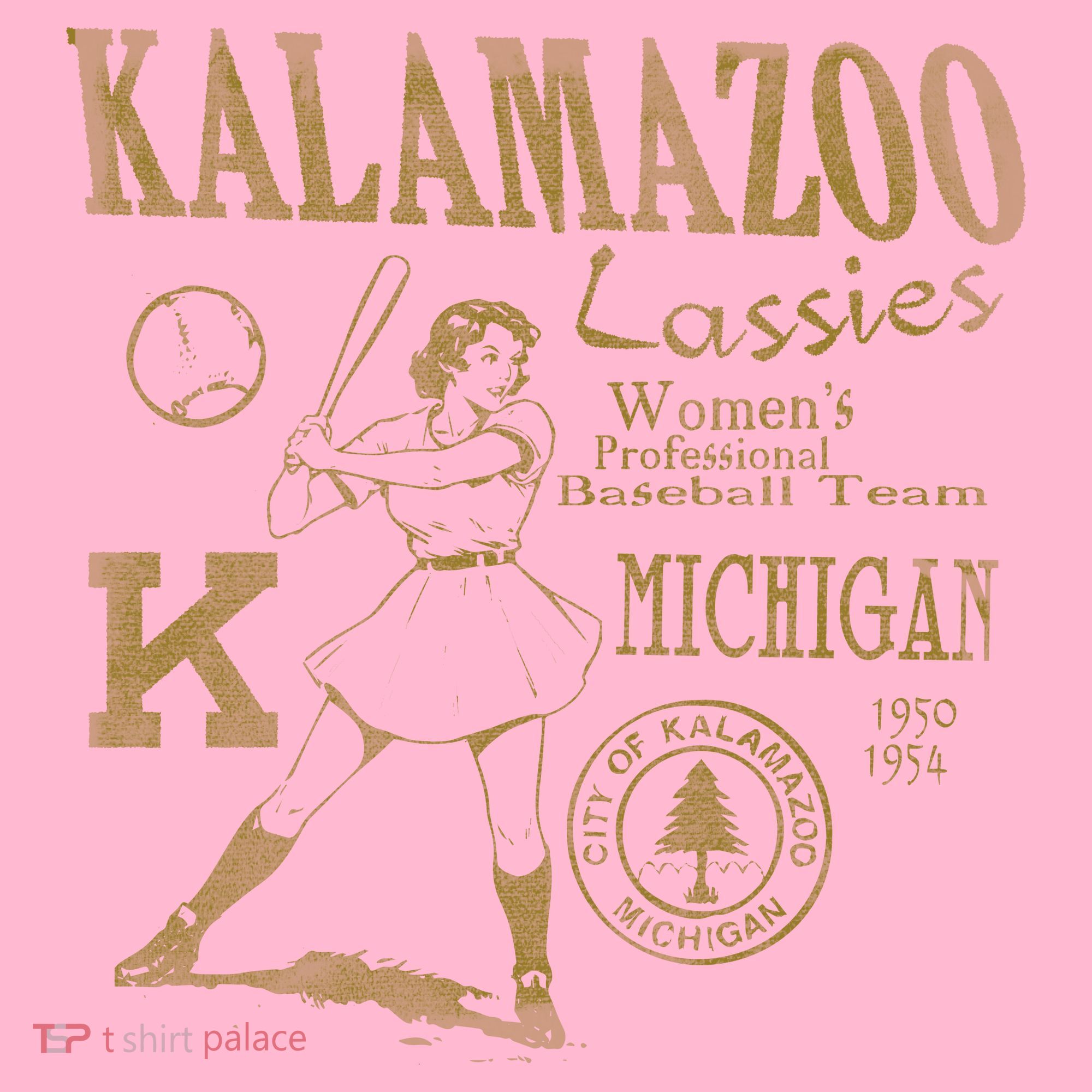Kalamazoo Lassies Professional Women Baseball Team Coaster