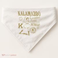 Kalamazoo Lassies Professional Women Baseball Team USA-Made Doggie Bandana thumb 0