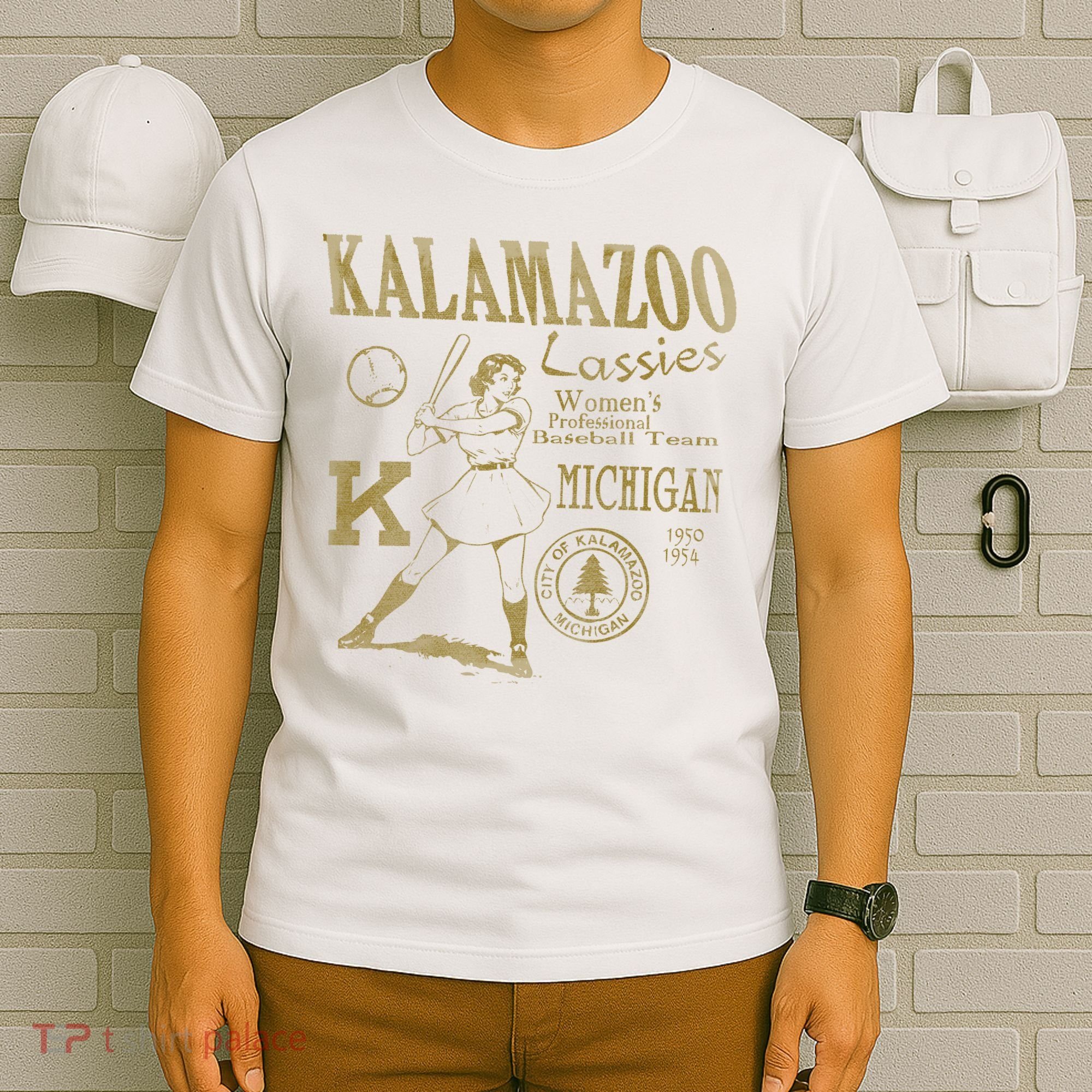 Kalamazoo Lassies Professional Women Baseball Team T-Shirt