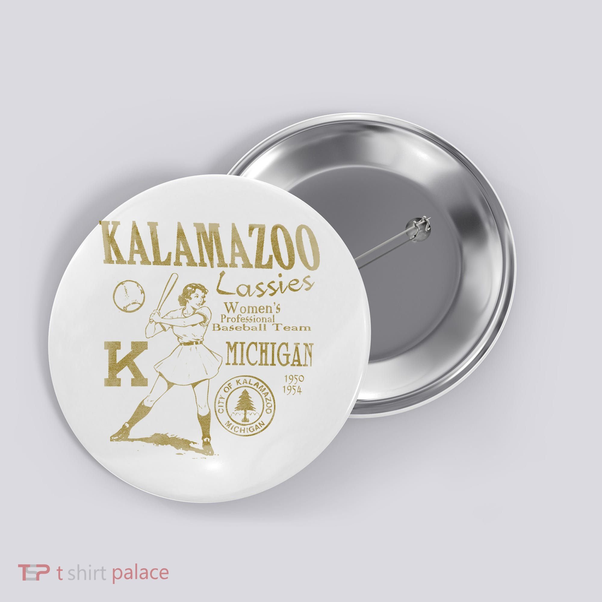 Kalamazoo Lassies Professional Women Baseball Team Button