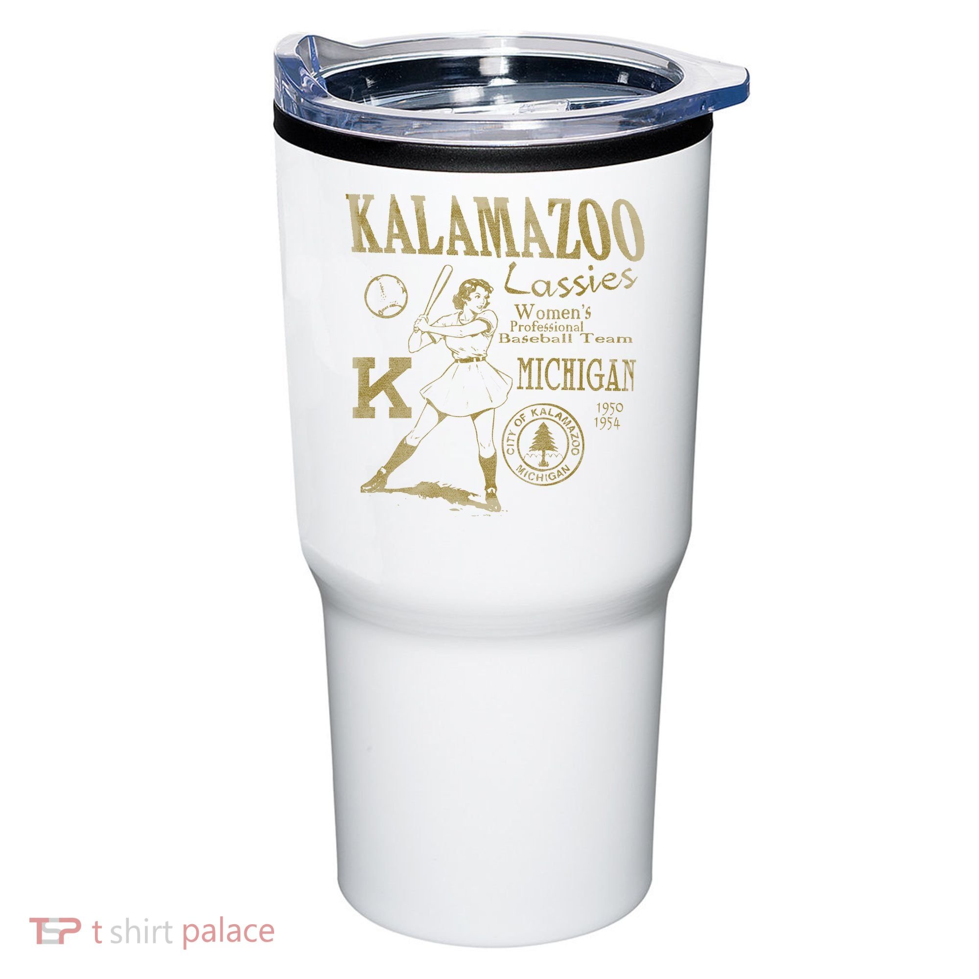 Kalamazoo Lassies Professional Women Baseball Team Tumbler