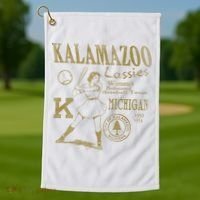 Kalamazoo Lassies Professional Women Baseball Team Golf Towel thumb 1