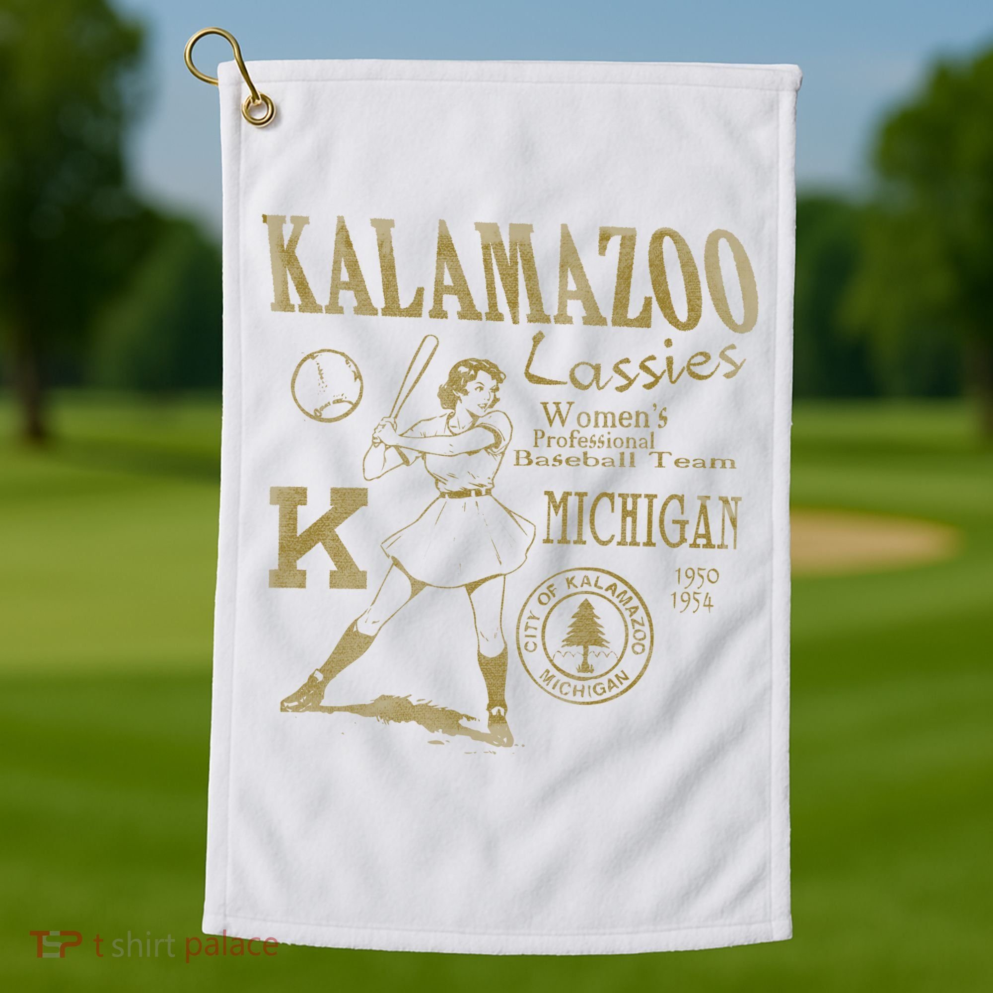 Kalamazoo Lassies Professional Women Baseball Team Golf Towel