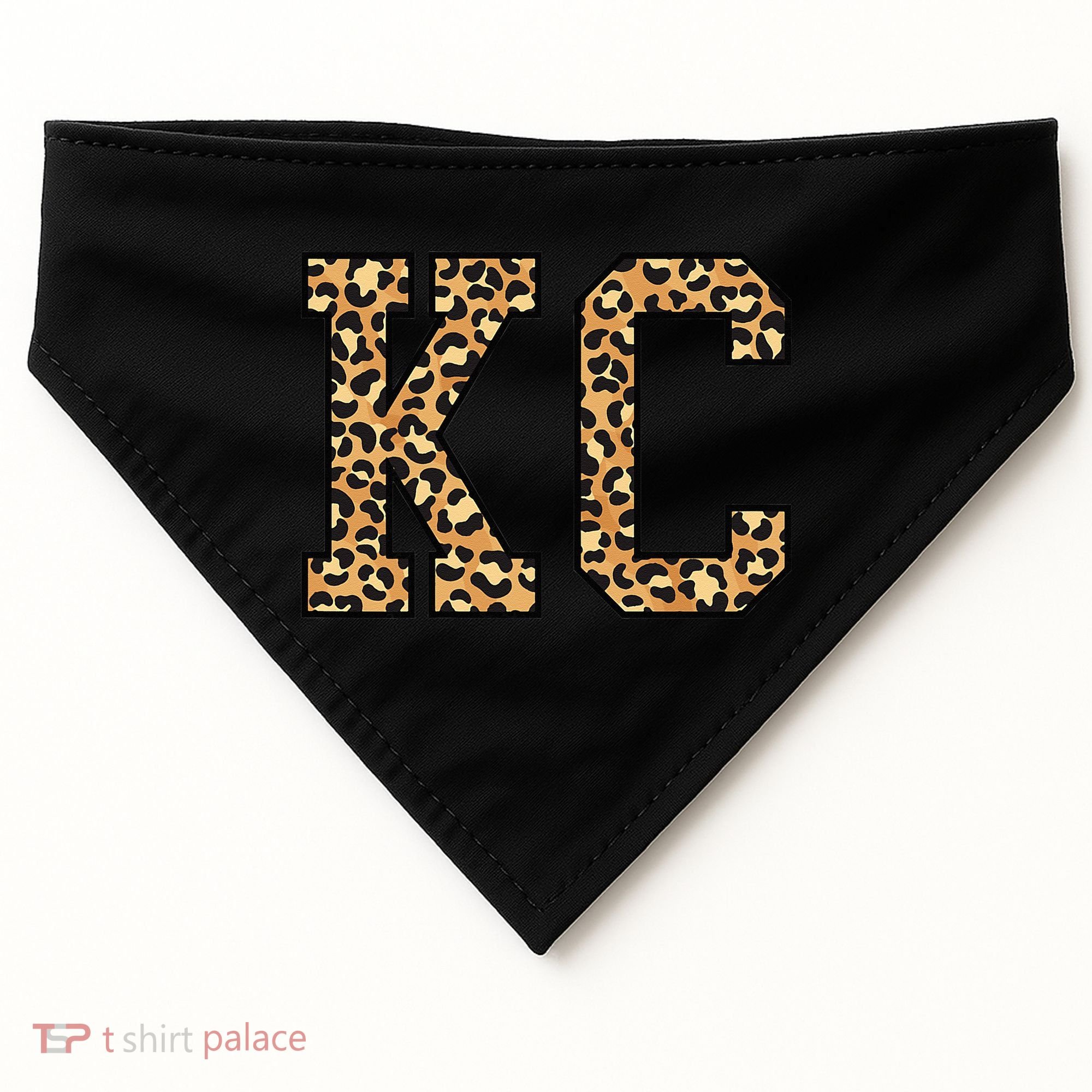 KC Leopard Pattern Wo Kansas City USA-Made Doggie Bandana
