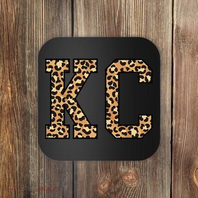 KC Leopard Pattern Wo Kansas City Coaster