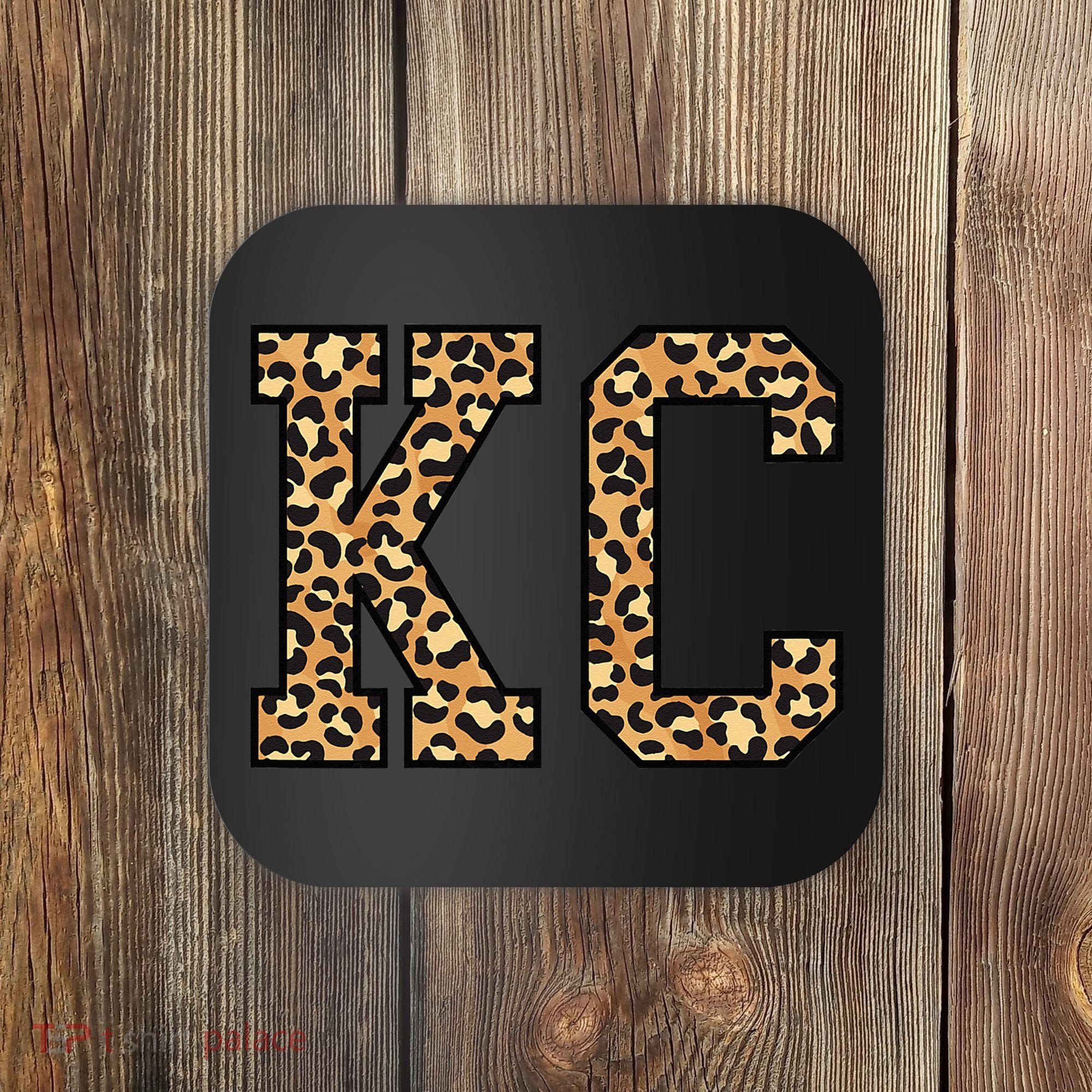 KC Leopard Pattern Wo Kansas City Coaster
