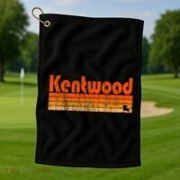 Kentwood Louisiana Retro 80s Style Golf Towel thumb 1