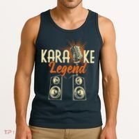 Karaoke Legend - Sing Music Bar Singer Singing Music Lover Tank Top thumb 3