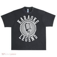 Karaoke Legend Singing Microphone Party Singer Gift Urban Oversized Heavyweight T-Shirt thumb 0