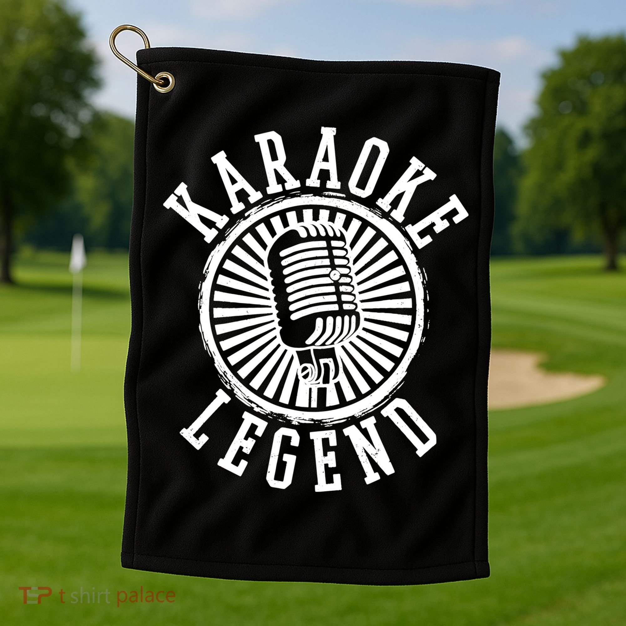 Karaoke Legend Singing Microphone Party Singer Gift Golf Towel