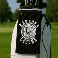 Karaoke Legend Singing Microphone Party Singer Gift Golf Towel thumb 2