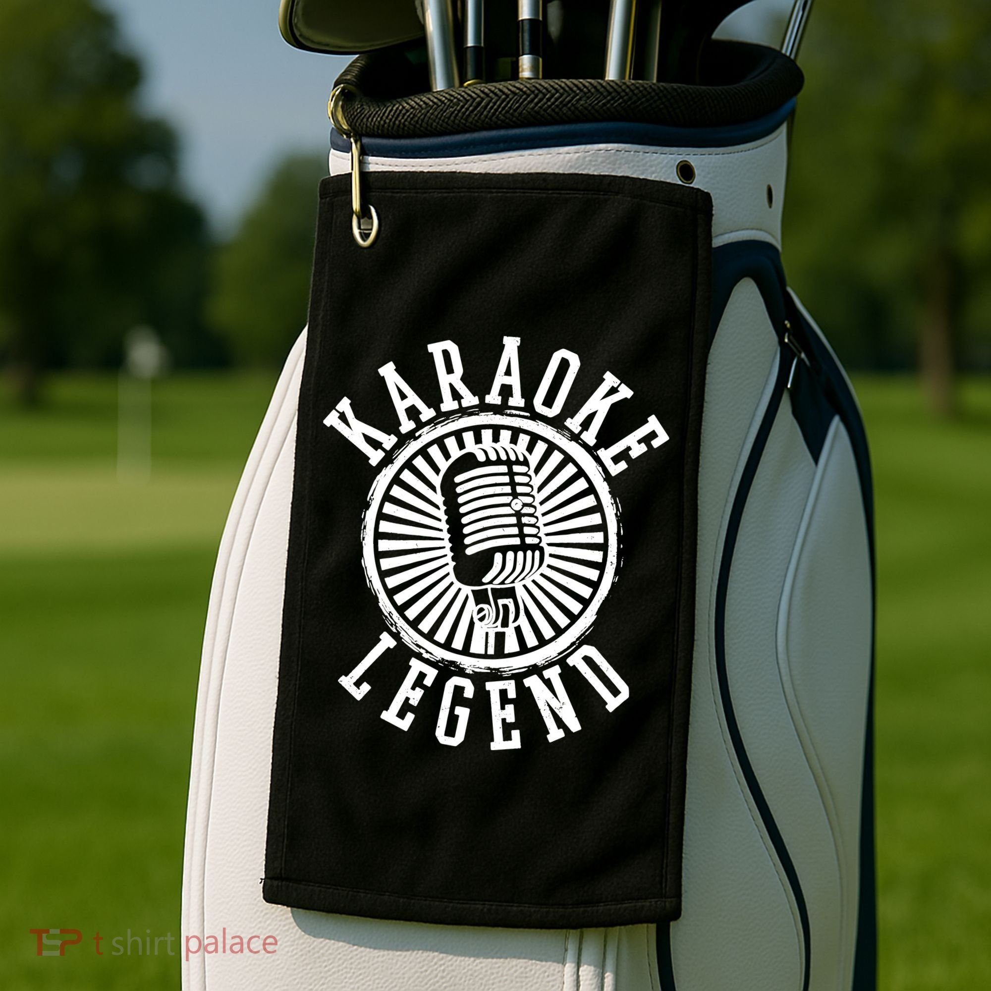 Karaoke Legend Singing Microphone Party Singer Gift Golf Towel