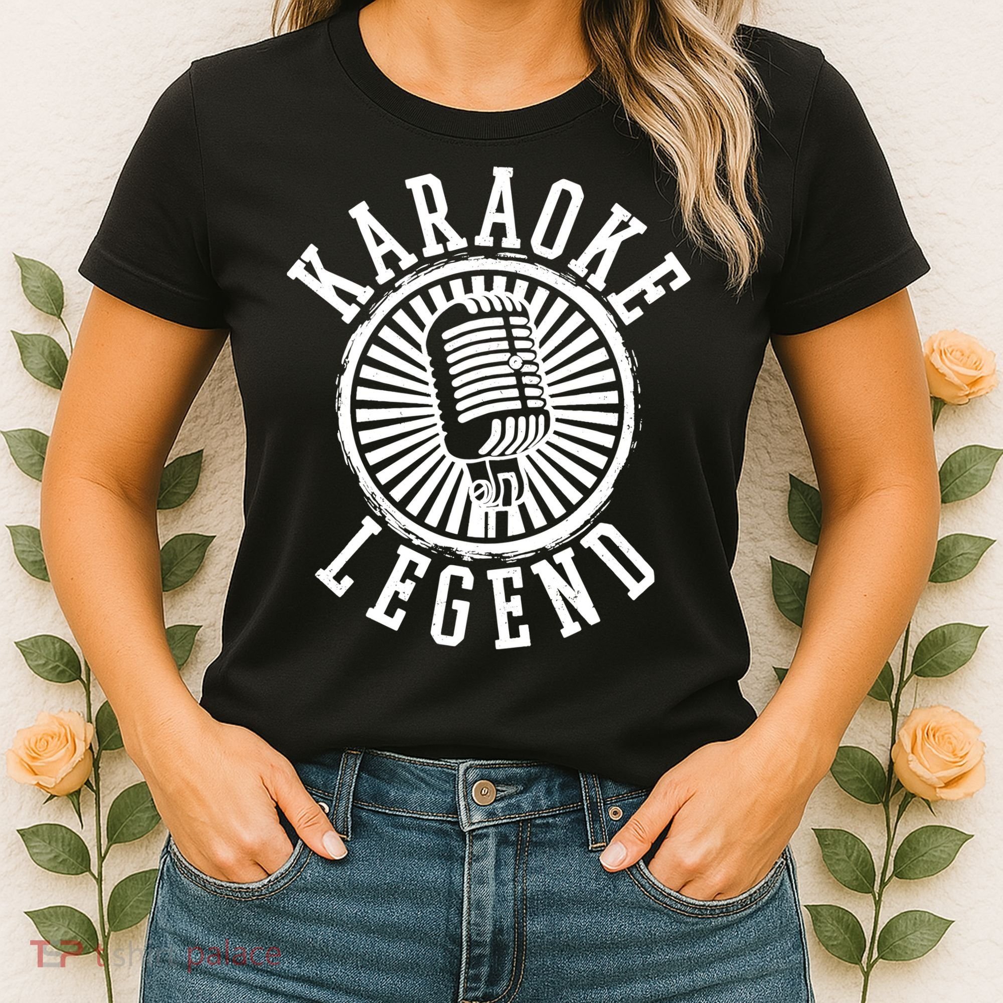 Karaoke Legend Singing Microphone Party Singer Gift Women's T-Shirt