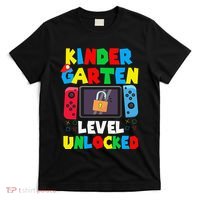 Kindergarten Level Unlocked Back To School First Day Gamer Gift T-Shirt thumb 0