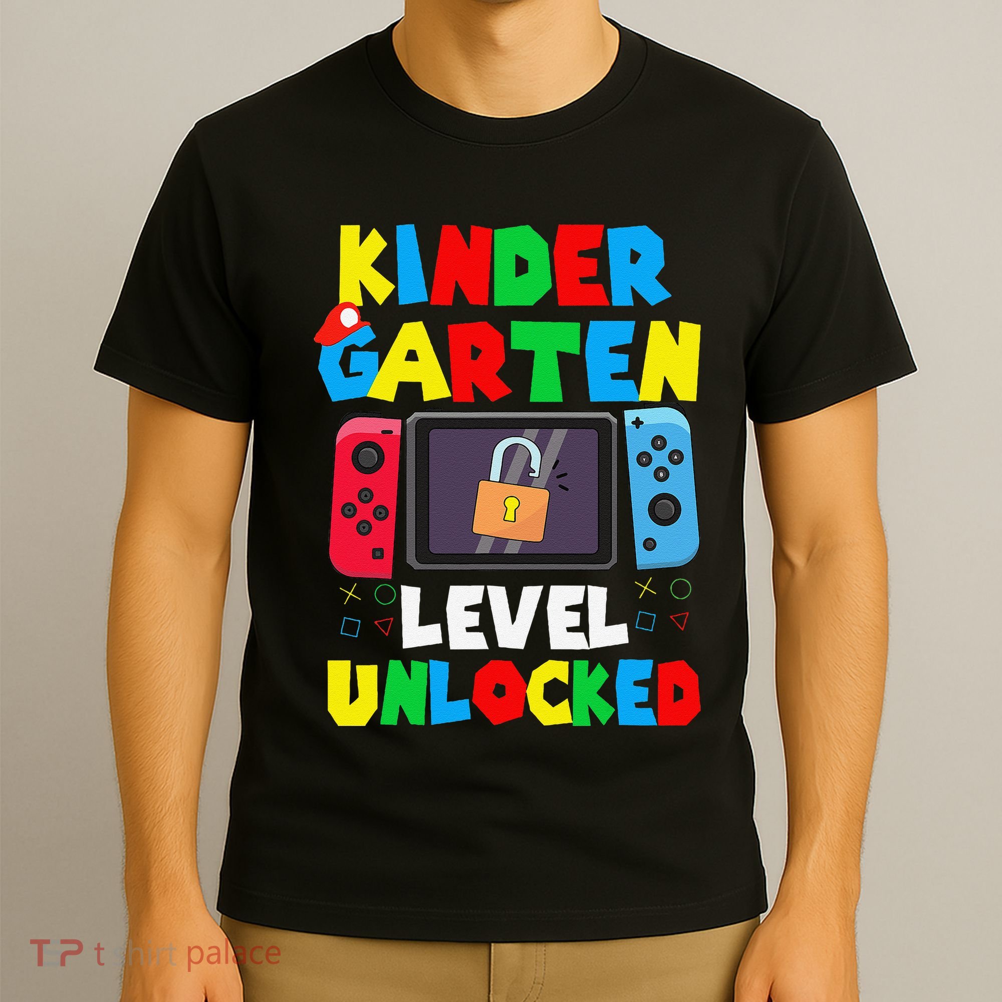 Kindergarten Level Unlocked Back To School First Day Gamer Gift T-Shirt