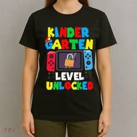 Kindergarten Level Unlocked Back To School First Day Gamer Gift T-Shirt thumb 4