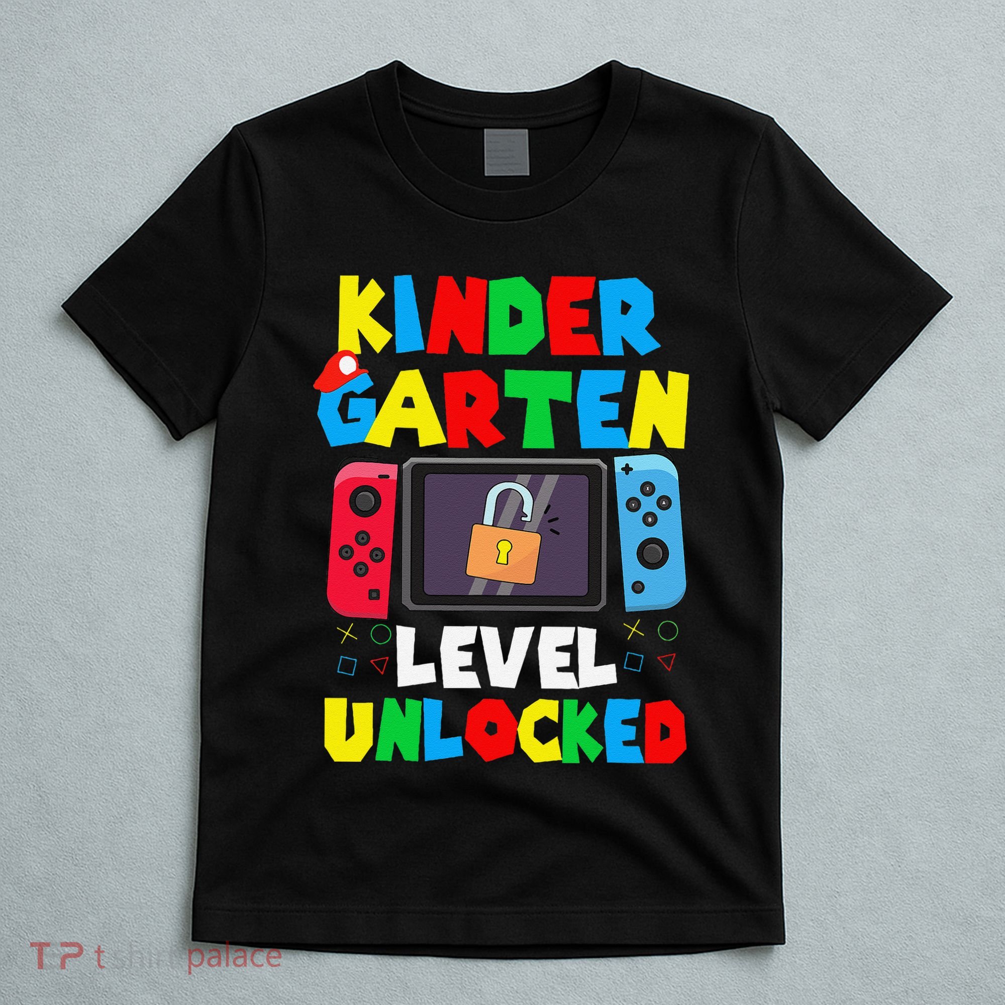Kindergarten Level Unlocked Back To School First Day Gamer Gift T-Shirt