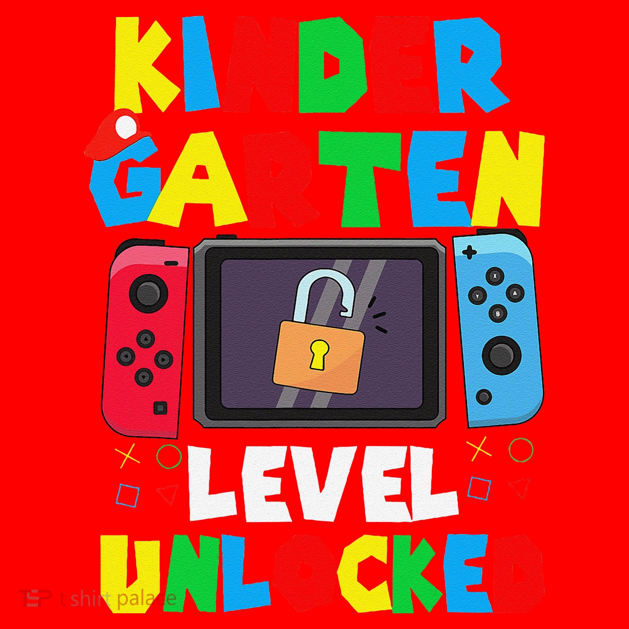 Kindergarten Level Unlocked Back To School First Day Gamer Gift Santa Hat