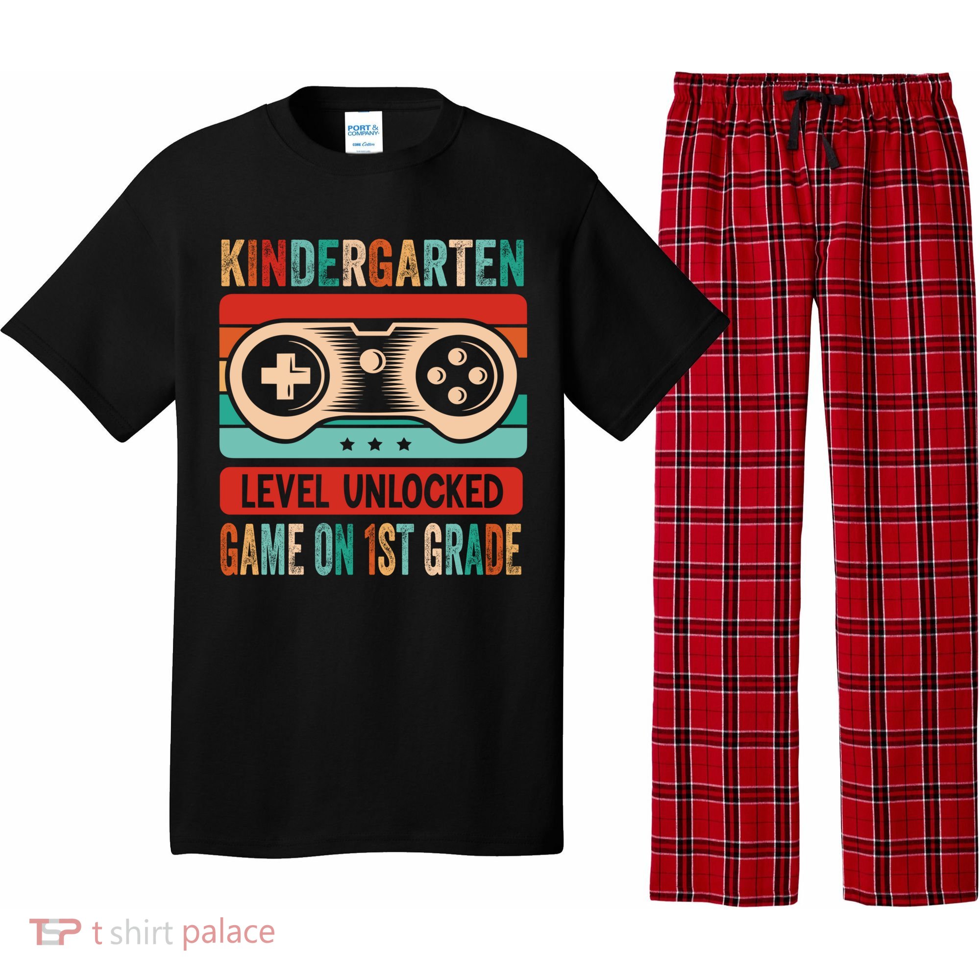 Kindergarten Level Unlocked Game On 1St Grade Video Gamer Meaningful Gift Pajama Set