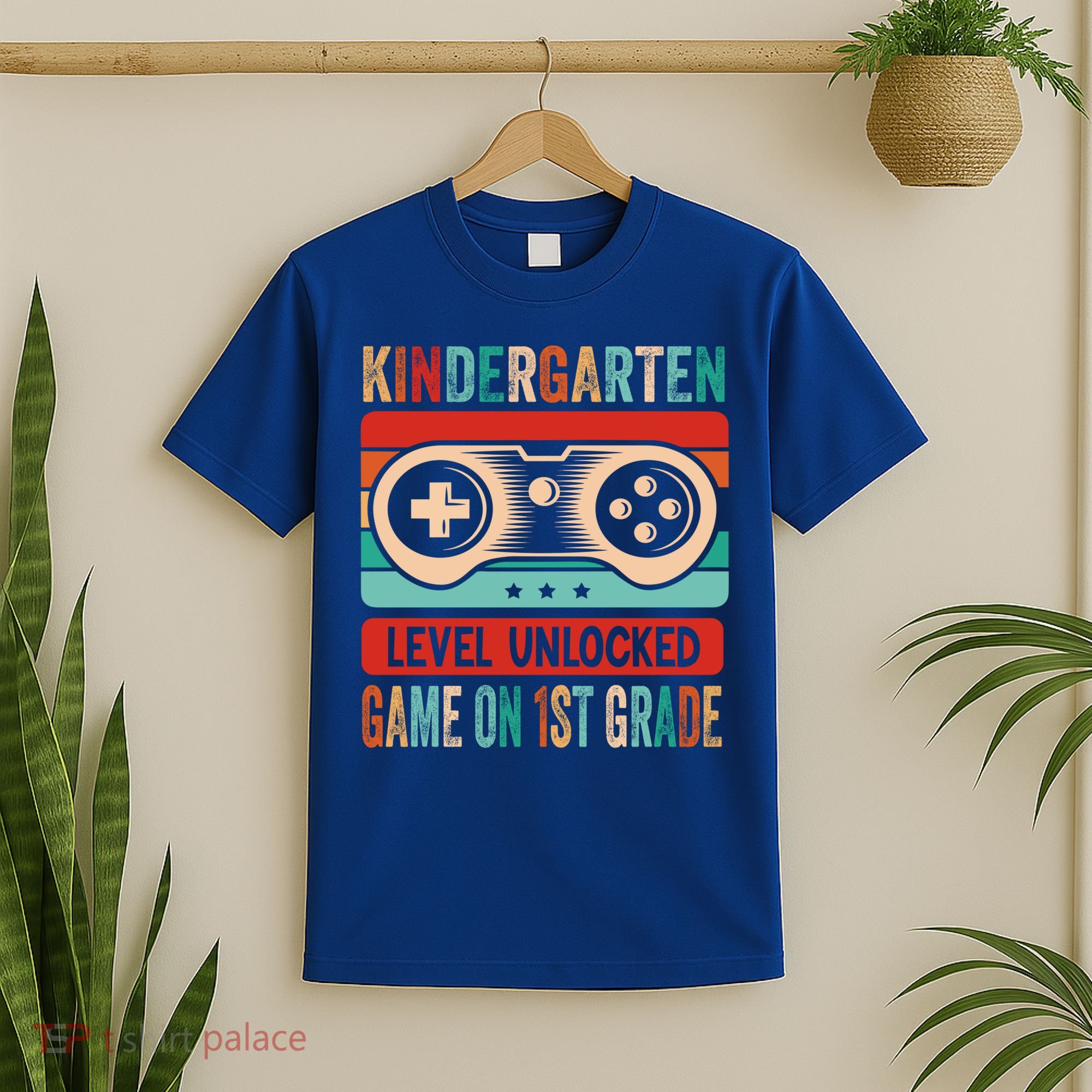 Kindergarten Level Unlocked Game On 1St Grade Video Gamer Meaningful Gift T-Shirt