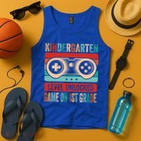 Kindergarten Level Unlocked Game On 1St Grade Video Gamer Meaningful Gift Tank Top thumb 4