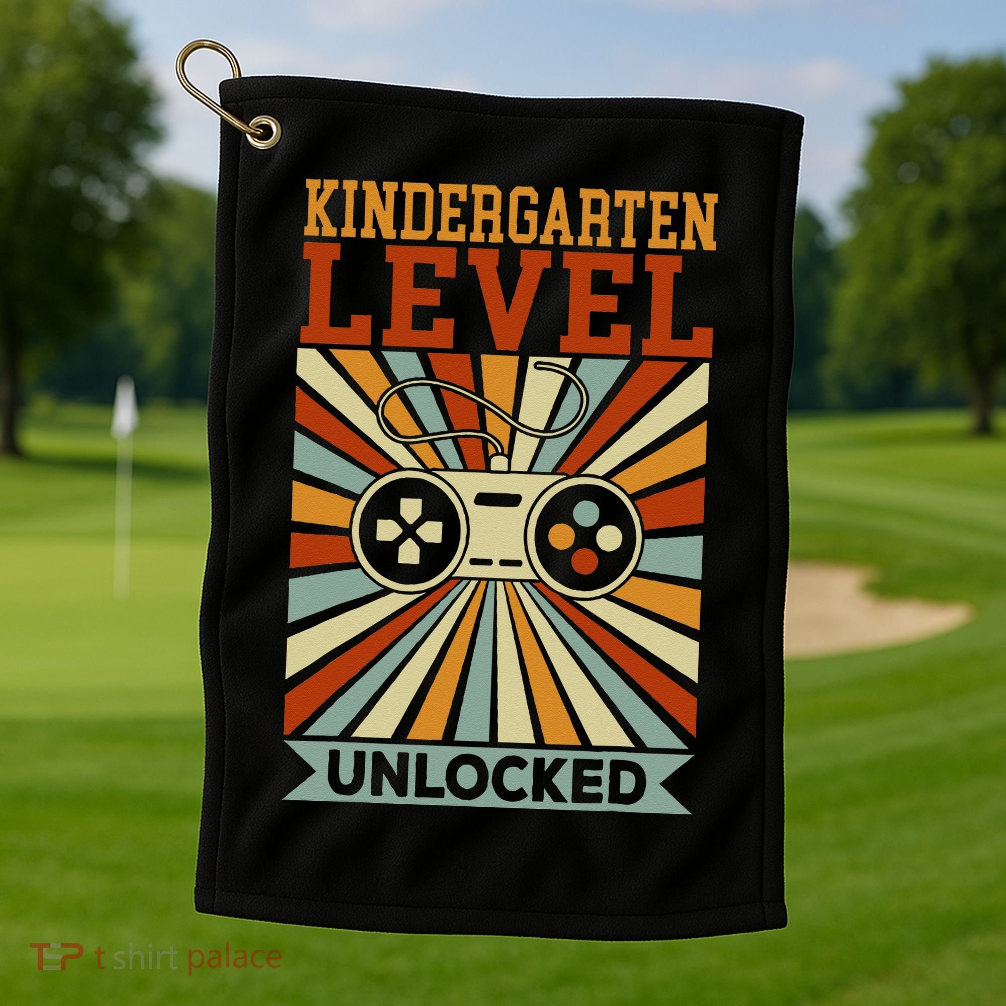 Kindergarten Level Unlocked Back To School Kindergarten Golf Towel