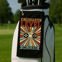 Kindergarten Level Unlocked Back To School Kindergarten Golf Towel thumb 2