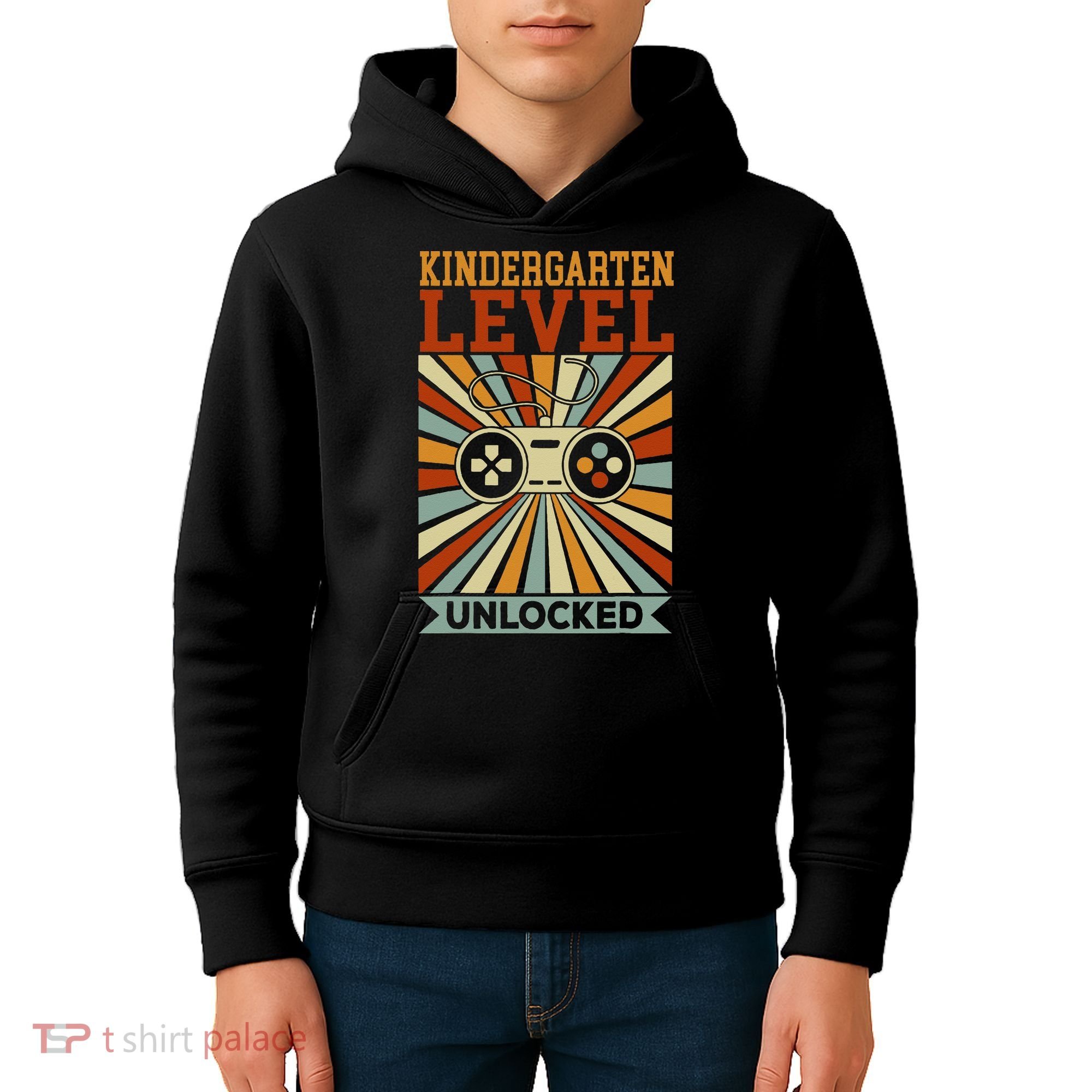 Kindergarten Level Unlocked Back To School Kindergarten Kids Hoodie