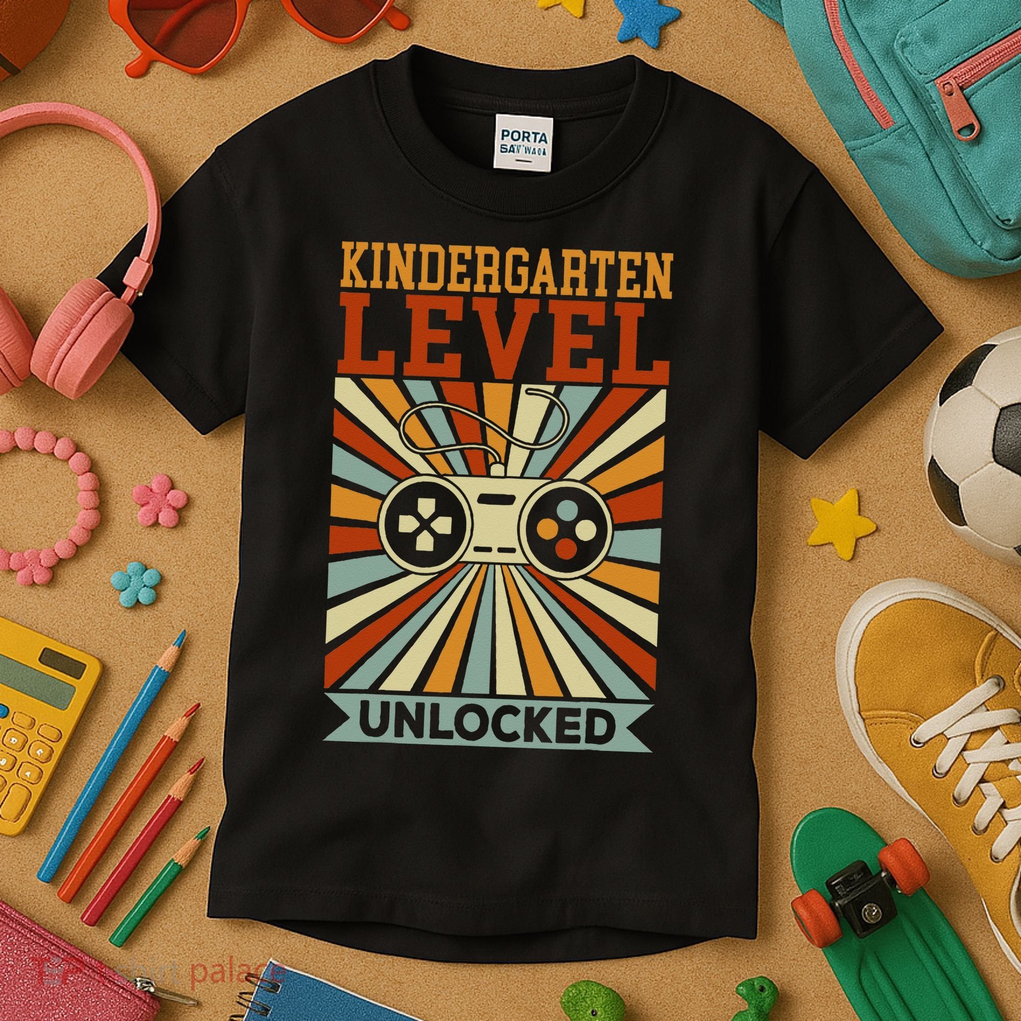 Kindergarten Level Unlocked Back To School Kindergarten Kids T-Shirt