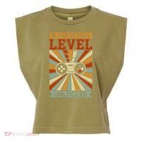 Kindergarten Level Unlocked Back To School Kindergarten Garment-Dyed Women's Muscle Tee thumb 0