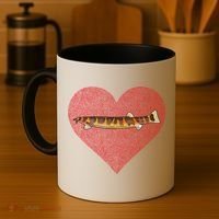 Kuhli Loach Valentines Day Fish Love Fingerprint Cool Gift Coffee Mug thumb 4