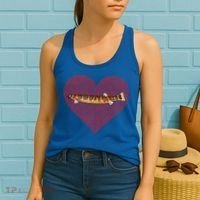 Kuhli Loach Valentines Day Fish Love Fingerprint Cool Gift Women's Tank Top thumb 2