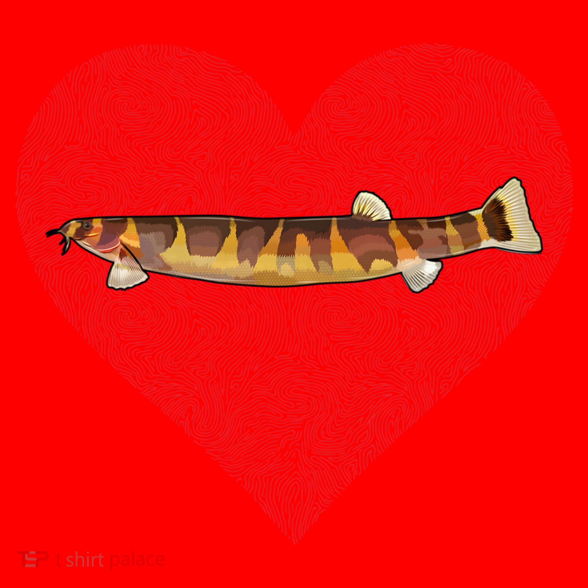 Kuhli Loach Valentines Day Fish Love Fingerprint Cool Gift Santa Hat