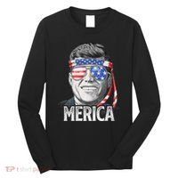 Kennedy Merica 4th Of July President Jfk American Flag Long Sleeve Shirt thumb 0