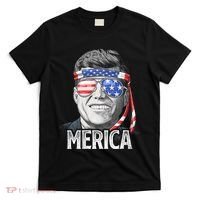 Kennedy Merica 4th Of July President Jfk American Flag T-Shirt thumb 0