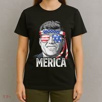 Kennedy Merica 4th Of July President Jfk American Flag T-Shirt thumb 4